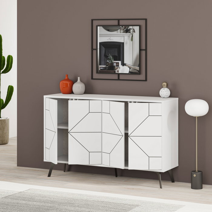 Hanah Home Consola Dune - Blanco